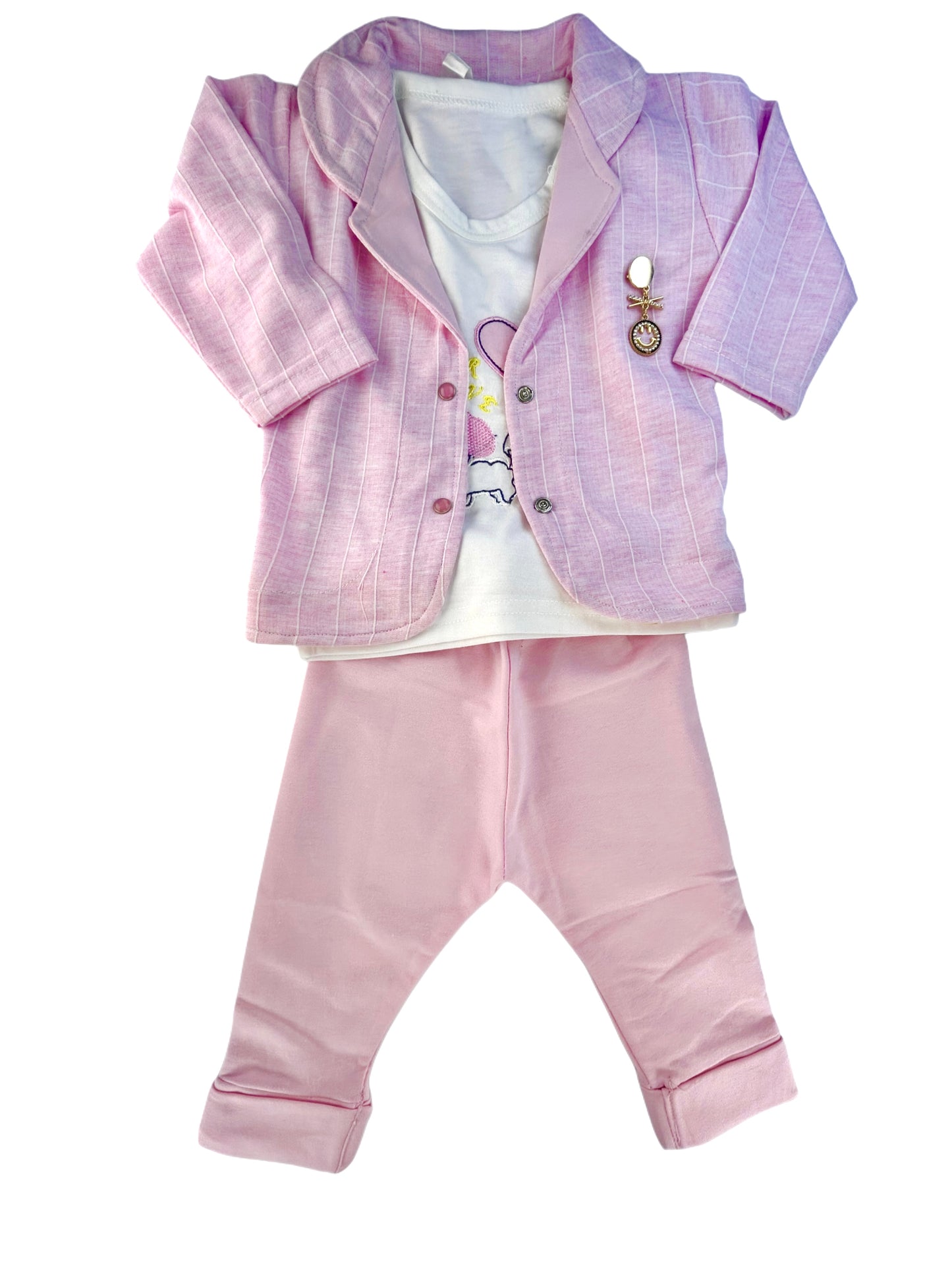 Baby Girl Outfit Set / 3pcs