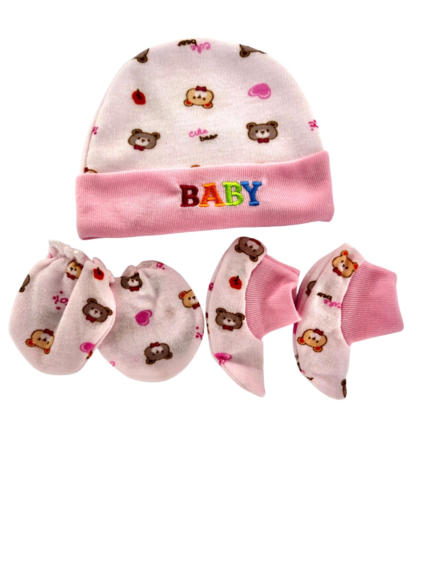 Baby 3 pcs set Cap, Socks, Gloves