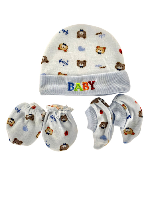 Baby 3 pcs set Cap, Socks, Gloves