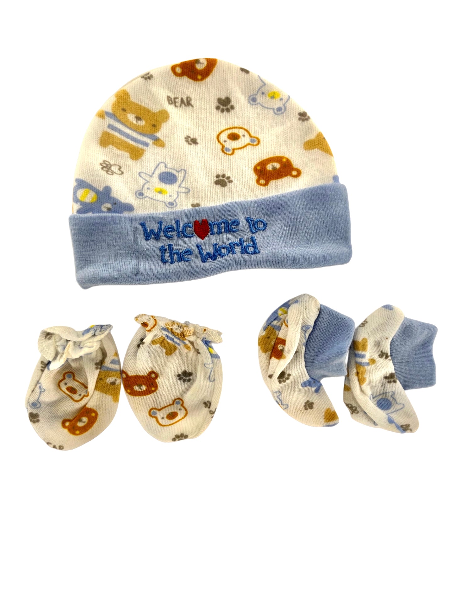 Baby Cap + Socks + Gloves set