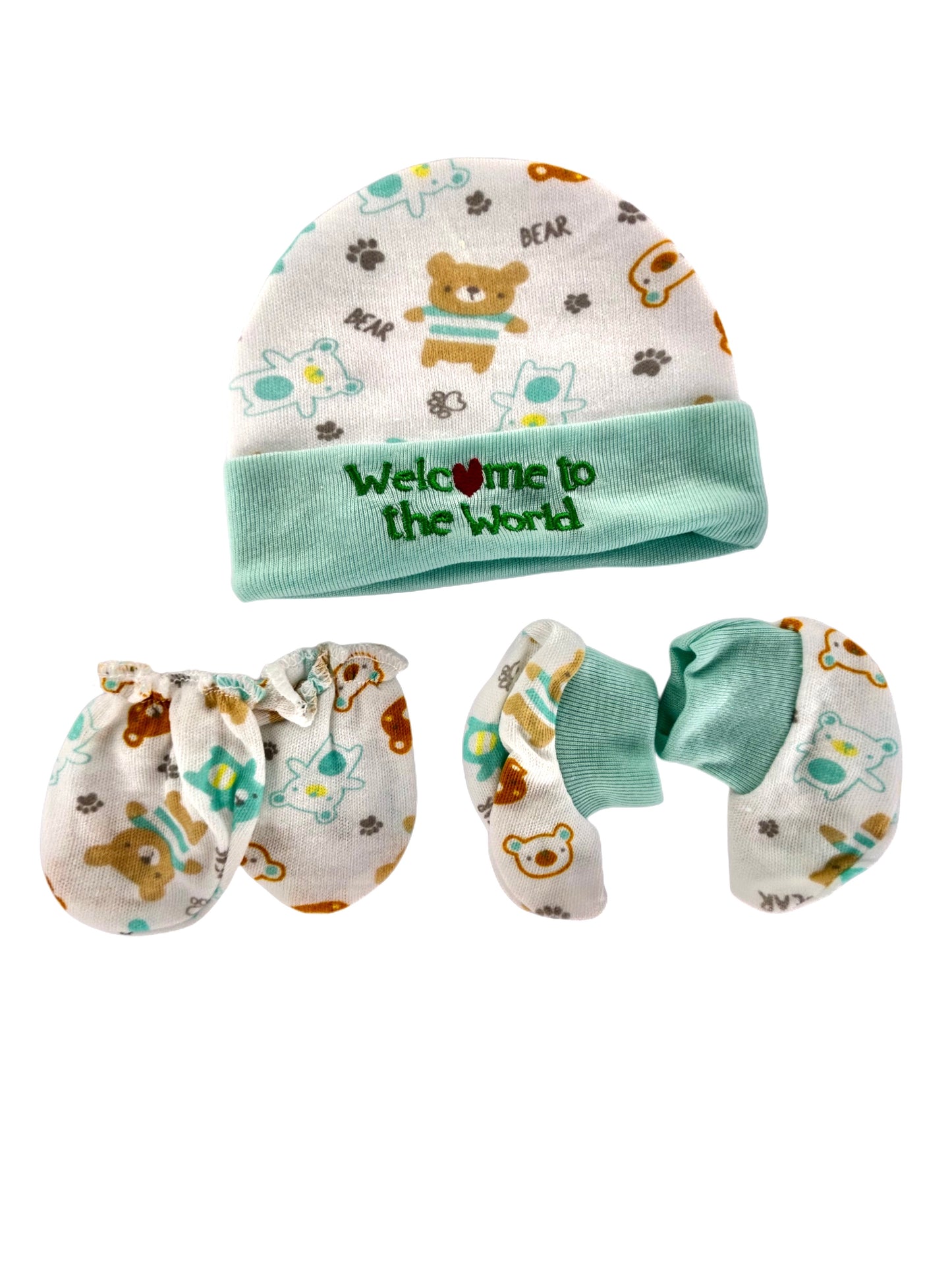 Baby Cap + Socks + Gloves set